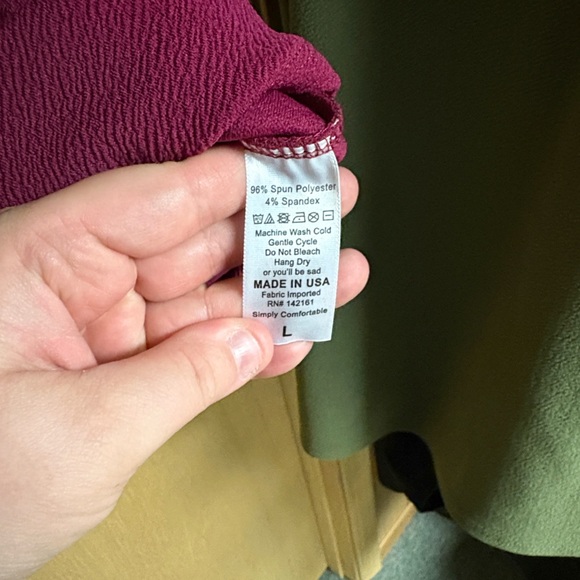 LuLaRoe L Cassie Rich Wine/Fuschia Pencil Skirt - Picture 7 of 7